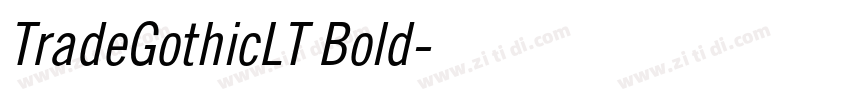 TradeGothicLT Bold字体转换